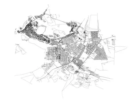 Tehran,Iran street map Stock Illustration