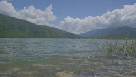 Tehri lake and cloud in uttarakhand india Stock Footage 200929074