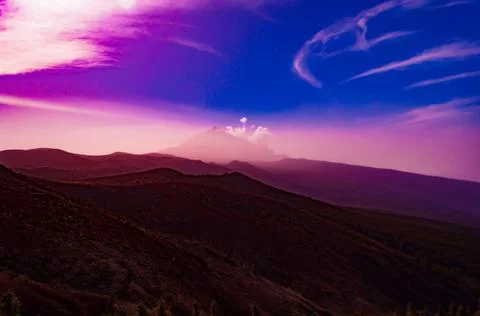 Teide hidden behind the haze Foto stock