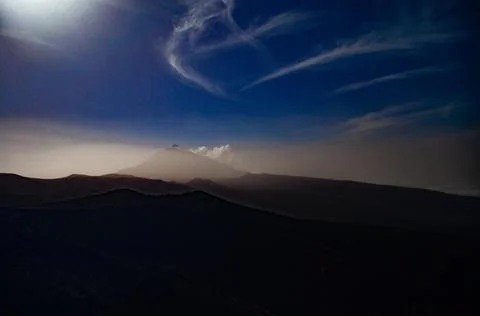 Teide hidden behind the haze Stock Photos