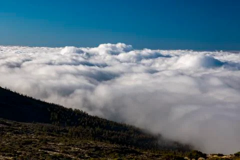 Teide, mountains with clouds Stock Photos