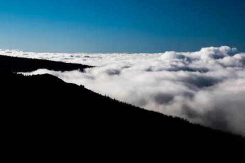 Teide, mountains with clouds Stock Photos