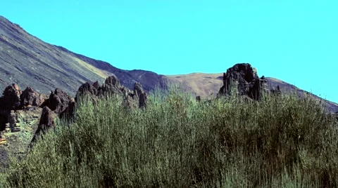 Teide view in the mountains Stock Footage 54516637