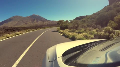 Teide view while driving Stock Footage 54512490