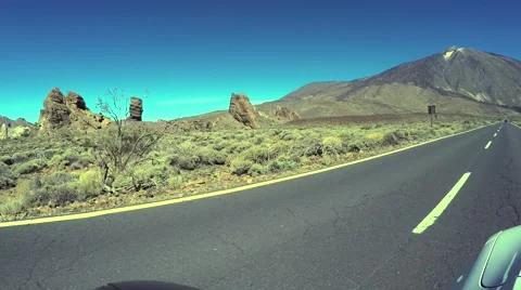 Teide view while driving Stock-Footage 54516734
