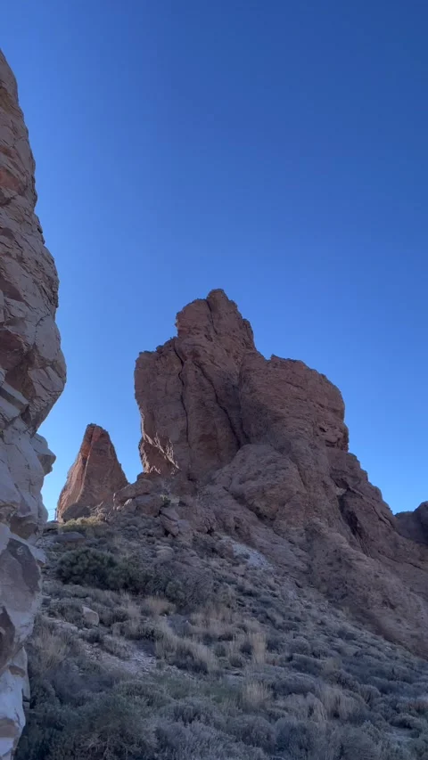 Teide Volcano and Roque Cinchado Rock View Vídeo Stock 308220761