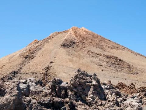 Teide volcano with blue sky Stock Photos