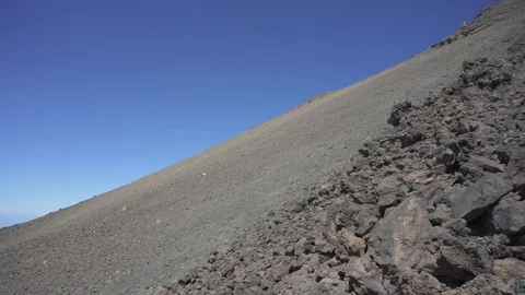 Teide volcano, cable car down Stock Footage 128721107