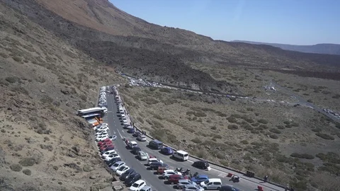 Teide volcano cable car Stock Footage 128721128