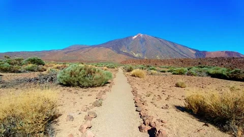 Teide volcano in Tenerife Spain slow motion Stock Footage 248754801