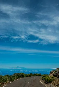 Teide volcano viewed from La Palma Foto stock