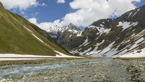 Teischnitz valley and Grossglockner time lapse Видео 122491208