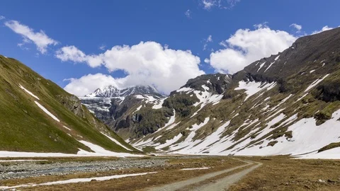 Teischnitz valley and Grossglockner time lapse Stock Footage 122493112