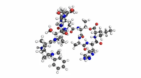 Teixobactin molecule Stock Footage 52462389