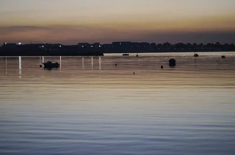 Tejo River Sunset Stock Photos