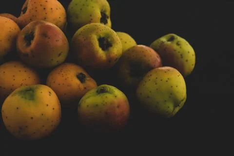 Tejocote fruit macro close up Stock Photos