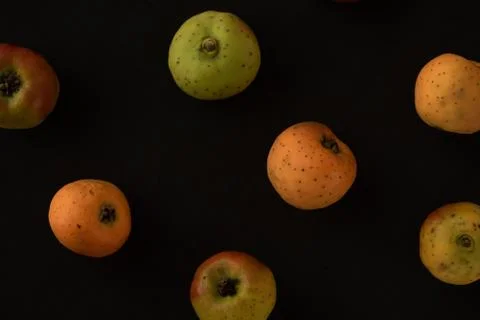 Tejocote fruit macro close up Stock Photos