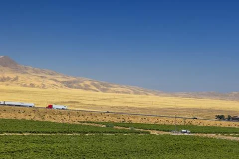 Tejon Pass on I-5 Corridor in Southern California, USA Stock Photos