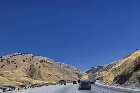 Tejon Pass on I-5 Corridor in Southern California, USA Stock Photos