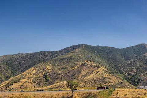 Tejon Pass on I-5 Corridor in Southern California, USA Stock Photos