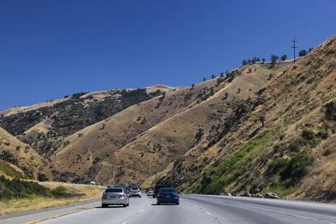 Tejon Pass on I-5 Corridor in Southern California, USA Stock Photos