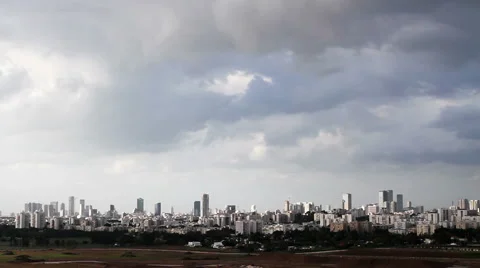Tel Aviv and  Ramat Gan. Stock Footage 44242568