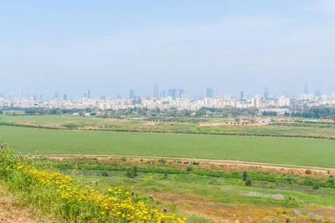 Tel Aviv from Ariel Sharon Park Stock Photos