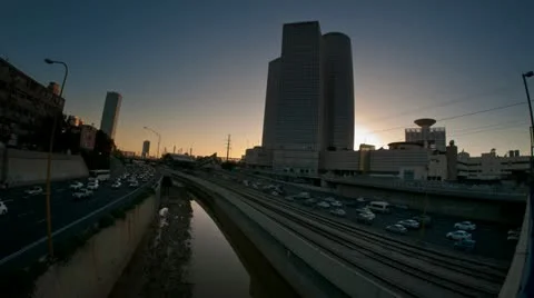 Tel Aviv Azrieli timelapse 1212 1 4K Stock Footage