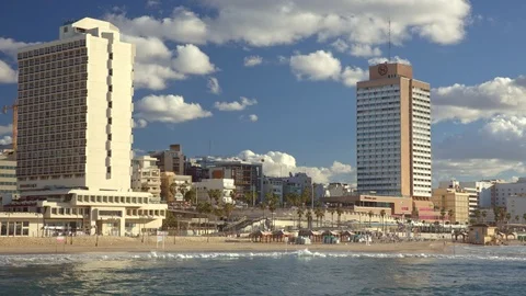 Tel Aviv Beach At Day 스톡 동영상 106323288
