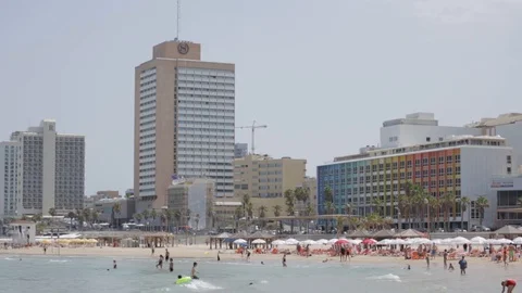 Tel Aviv Beach Stock Footage 85799222