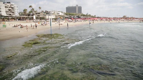 Tel Aviv Beach Video stock 105616999