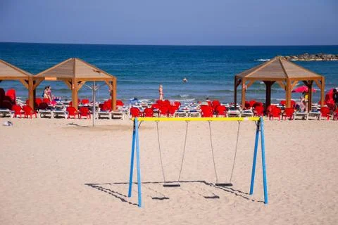 Tel aviv beach Stock Photos