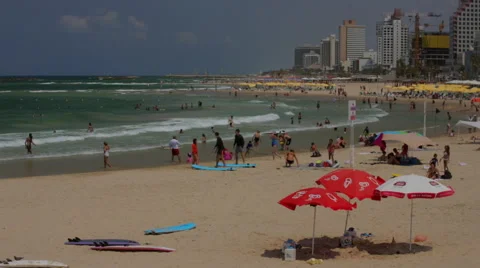 Tel Aviv Beach on summer time 動画素材 66817342
