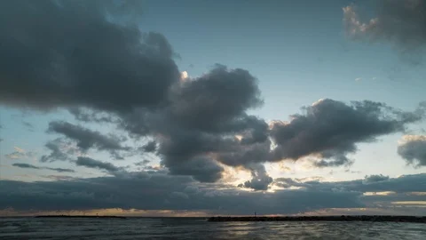Tel Aviv beach sunset time time lapse Vidéo 126968403