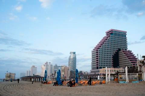 Tel aviv beach view Stock Photos