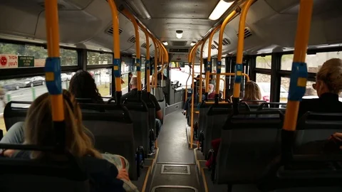 Tel Aviv bus ride Stock Footage 120724015