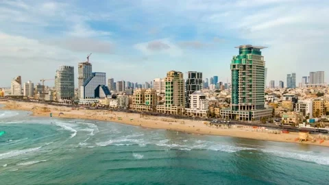 Tel aviv coastline Stockbeeldmateriaal 131015532