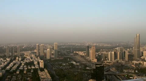Tel Aviv day view pan 2 Vídeo Stock 10594823