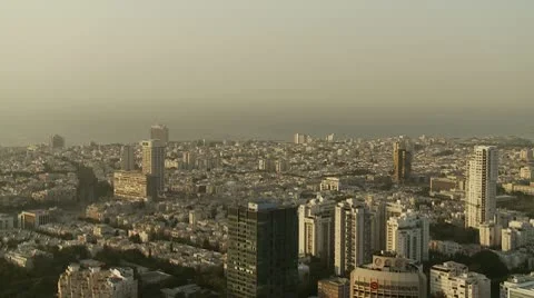 Tel Aviv day view pan 6 Stockbeeldmateriaal 10594916