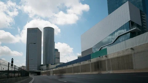 Tel Aviv empty road on atonement day time lapse Stock-Footage 95361623