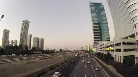 Tel Aviv highway time lapse Stock-Footage 10724244