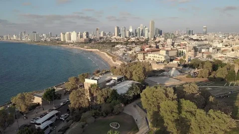 Tel Aviv - Jaffa. Panoramic view of Tel Aviv Stock Footage 115507034