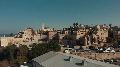 Tel Aviv - Jaffa, view from above Stock Footage 147590401