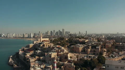 Tel Aviv - Jaffa, view from above Stock Footage 147606810