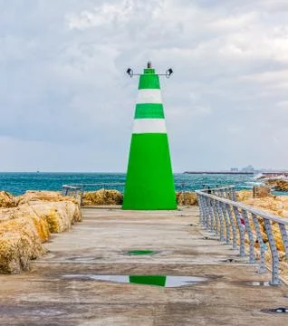 Tel Aviv lighthouse Stock Photos