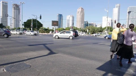 Tel Aviv Major Intersection Stock Footage 82090310