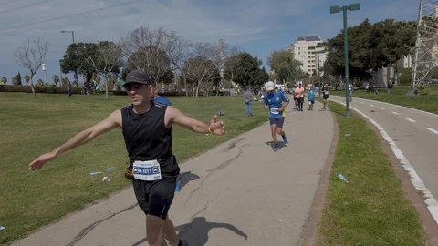 Tel Aviv Marathon 2019 Stock Footage 111331729
