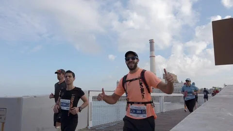 Tel Aviv Marathon 2019 Stock Footage 111335013