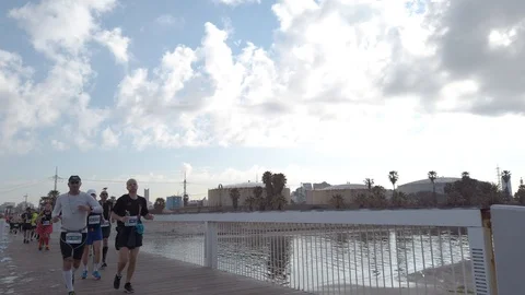 Tel Aviv Marathon 2019 Stock Footage 111339350