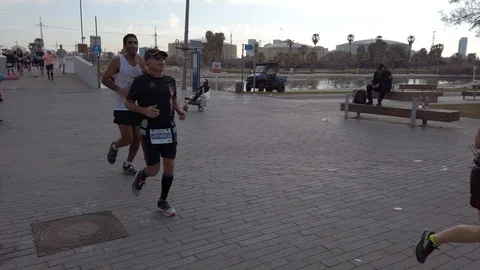 Tel Aviv Marathon 2019 Stock Footage 111341463